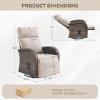 Zero Gravity Patio Swivel Recliner Chair - Image 2