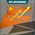 Royal Shade 15' x 22' x 26.6' Orange Triangle Waterproof Sun Shade Sail Order - Image 3