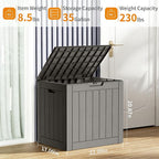 35 Gallon Outdoor Storage Box, Large Resin Deck Box - Image 2