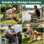 Garden Kneeler and Seat with 11.5" Wide Pad, Foldable Garden Stool with 2 Tool - Image 6