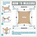 Amgo Custom Size 11' x 23' Black Rectangle Square Sun Shade Sail UPF50+ - Image 6