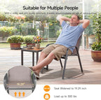 Patio Chairs Set of 4, Stackable Outdoor Dining Chairs | All Weather Dining Set - Image 5
