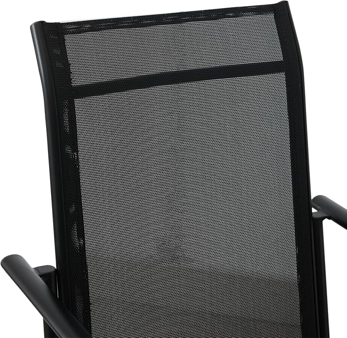 Stackable Patio Chairs Set of 2, Outdoor Dining Chairs - Image 7
