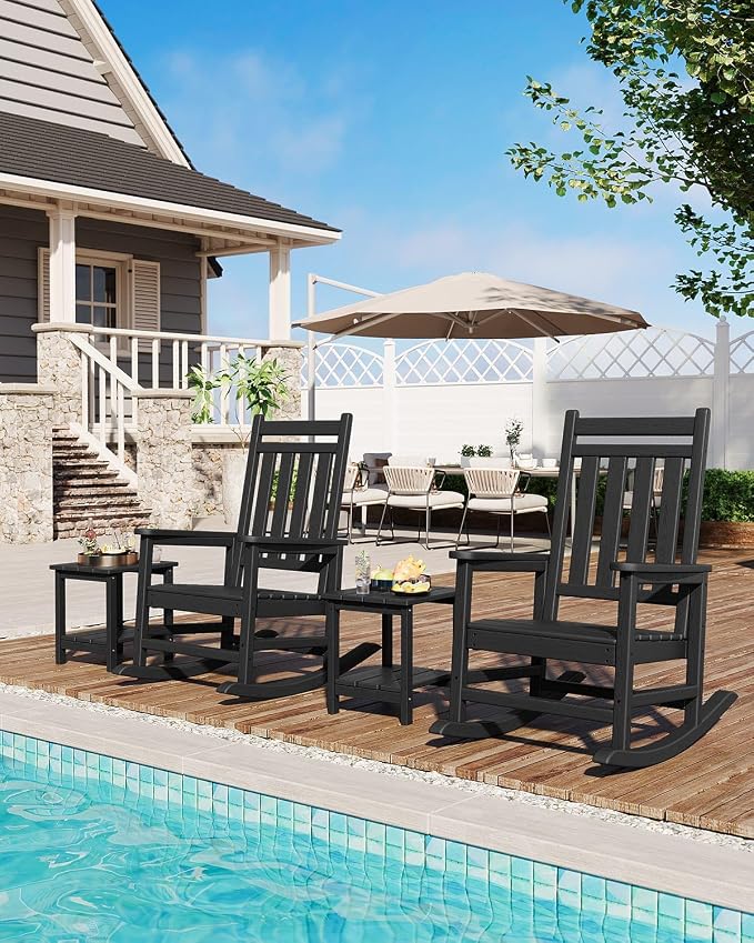 HDPE Rocking Chair Outdoor Set of 2 - Image 7