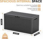 110 Gal Waterproof Outdoor Storage Box UV Resistant Deck Box | Extra-large - Image 3
