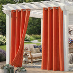 Set of 6 Outdoor Curtains for Patio Waterproof, Breathable Grommet Panels for by Sunshelf