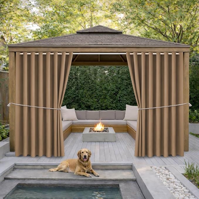 Waterproof Outdoor Curtain W105 x L84 by DivaenCamino