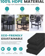 SERWALL HDPE Stackable Adirondack Chair, Space-Saving - Image 4