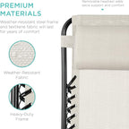 Best Choice Products Set of 2 Adjustable Steel Mesh Zero Gravity Lounge Chair - Image 7