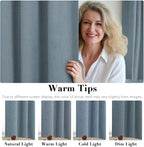 H.VERSAILTEX Blackout Curtains Linen Curtains 120 inches Long 100% Black Out - Image 5