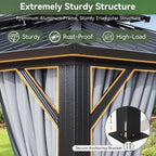 Aoxun Gazebo 10x12 Hardtop Gazebo - Image 9