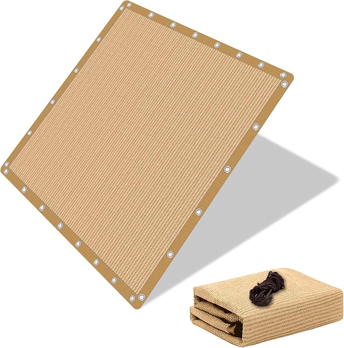90% Shade Cloth Sun Shade Fabric Privacy Screen Shade Cover by eMeritDirect