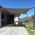 SUNNY GUARD Custom Size 5'x12' Rectangle Brown UV Block Sunshade by SUNNYGUARD