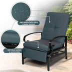 SUNCROWN Outdoor Recliner Chair Patio Adjustable Recliner Chair and Side Bistro - Image 3