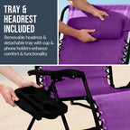 Best Choice Products Set of 2 Extra Wide Adjustable Steel Mesh Zero Gravity - Image 8