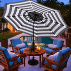 9 ft Solar Umbrella 32 LED Lighted Patio Umbrella Table Market Umbrella - Image 7