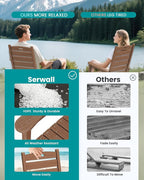 SERWALL Outdoor Rocking Chair Set of 2, Oversized HDPE Rocker, all Weather - Image 6