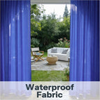 Outdoor Sheer Curtains for Patio Waterproof, 4 Panels Rod Pocket Indoor/Outdoor - Image 6