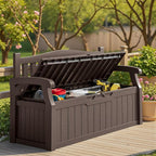 Homall 75 Gallon Outdoor Storage Benches Lockable Deck Box Waterproof | UV - Image 7