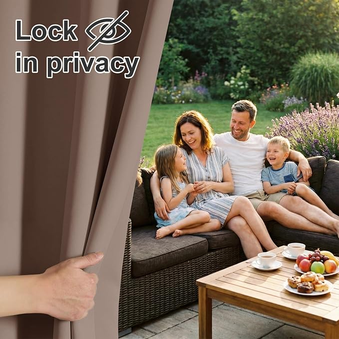 RYB HOME Extra Wide Outdoor Curtains - Image 3