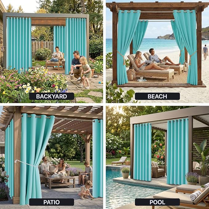 Outdoor Indoor Curtains W52 x L108 - Image 9