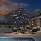 PURPLE LEAF Patio Umbrella Left-right Tilt 10FT by PURPLELEAF