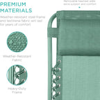 Best Choice Products Set of 2 Adjustable Steel Mesh Zero Gravity Lounge Chair - Image 7
