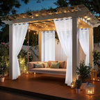 MIULEE White Outdoor Curtain for Patio Waterproof 4 Panels 54 x 96 Inch | - Image 5