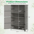 Tangkula Rattan Outdoor Storage Cabinet, Patiojoy Outdoor Cabinet - Image 7