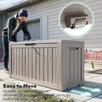 75 Gallon Waterproof Outdoor Storage Box, Resin Deck Box, Lockable Outside - Image 5