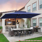 9x12FT Cantilever Patio Umbrella Heavy-Duty Aluminum | 360° Rotating Double - Image 6