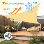 Shade&Beyond Custom Sun Shade Sail 17'x17'x24' Triangle Sun Sail Shades Patio - Image 2
