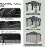 Aoxun Gazebo 10x10 Hardtop Gazebo - Image 7