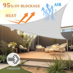 Shade&Beyond Custom Sun Shade Sail 10'x13'x16.4' Triangle Sun Sail Shades Patio - Image 2