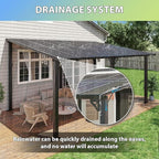 Aoxun 16’x10’ Gazebo with Aluminum Frame & Polycarbonate Panel, Outdoor Patio - Image 7