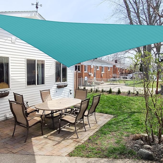 Windscreen4less 2' x 2' x 2' Sun Shade Sail Triangle Outdoor Canopy Cover UV by Windscreen4less