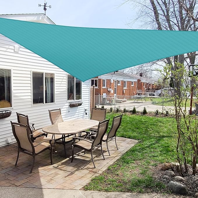Windscreen4less 24' x 24' x 24' Sun Shade Sail Triangle Outdoor Canopy Cover UV by Windscreen4less