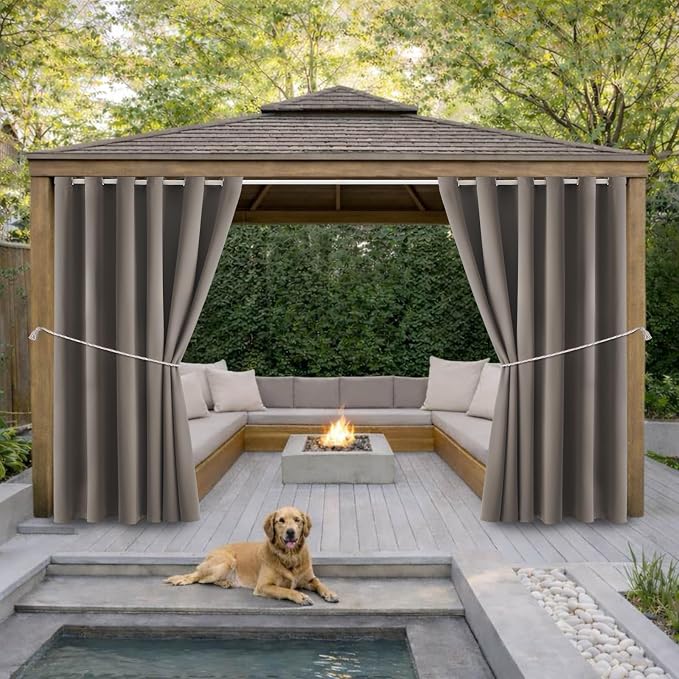 DIVA EN CAMINO DEC Water Resistant Outdoor Patio Curtain Darkening Thermal by DivaenCamino