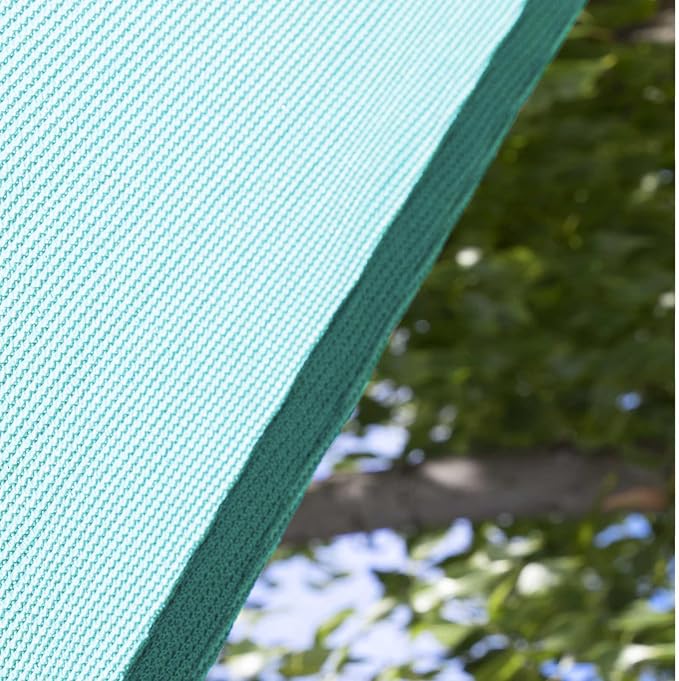 Amgo Custom Size 22' x 23' x 31.8' Turquoise Right Triangle Sun Shade Sail - Image 9