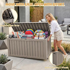 Outdoor Storage Box Waterproof, 150 Gal Gen 2 Resin Deck Box - Image 3