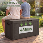 Flamaker Outdoor Storage Box 100 Gallon Waterproof Resin Deck Box | Large - Image 3
