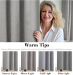 H.VERSAILTEX Linen Curtains 100% Blackout Curtains - Image 5