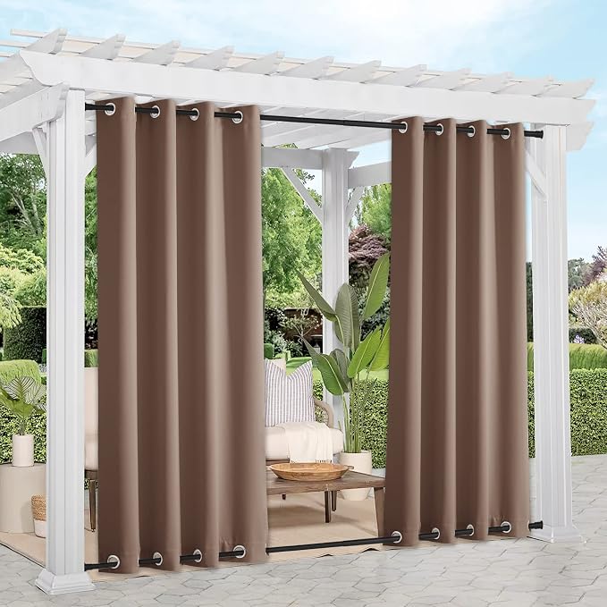NICETOWN 2 Panels Weighted Blackout Curtains Rustproof Fixed Grommet Top and by NICETOWN