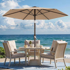 7.5FT Patio Umbrella Table Market Umbrella w/Tilt and Crank, Heavy-Duty Outdoor - Image 7