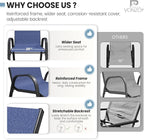 Patio Dining Chairs Set of 6, Outdoor Stacking Chairs, Breathable Seat Fabric - Image 8
