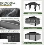 Aoxun Hardtop Gazebo 12x20 - Image 4