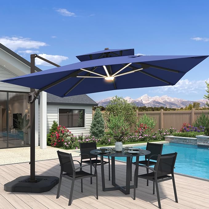 10x10 FT Outdoor Cantilever Patio Umbrella by Unknown