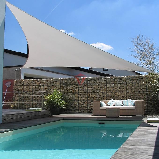 Patio Paradise 23' x 23' x 23' Sun Shade Sail Triangle Canopy Shade Cloth - Image 6