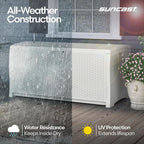 Suncast 99 Gallon Wicker Horizontal Outdoor Deck Box - Image 7