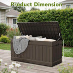 Devoko 78 Gallon Deck Box, Waterproof Resin Outdoor Storage Box | Outdoor - Image 4